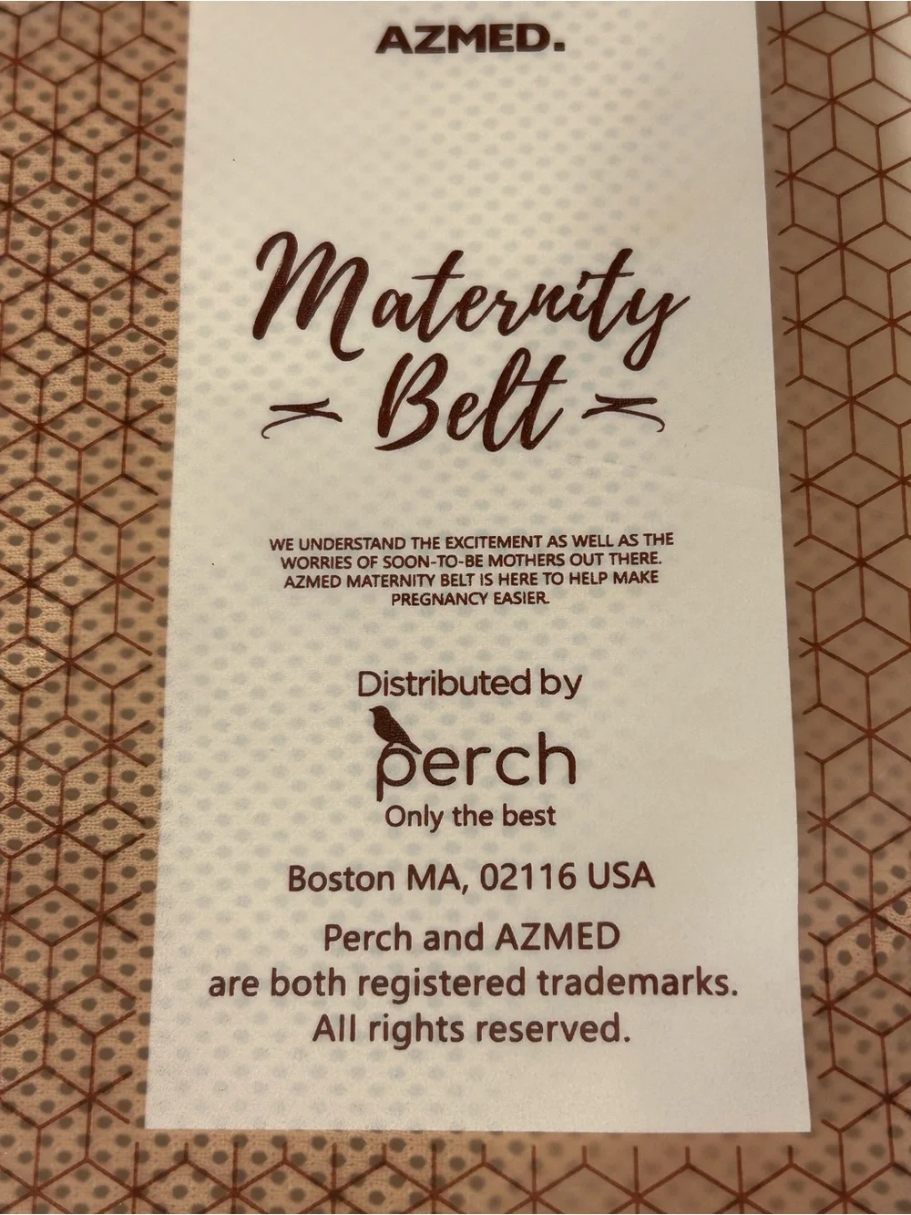 NWT Azmed Maternity Belt Back Support
